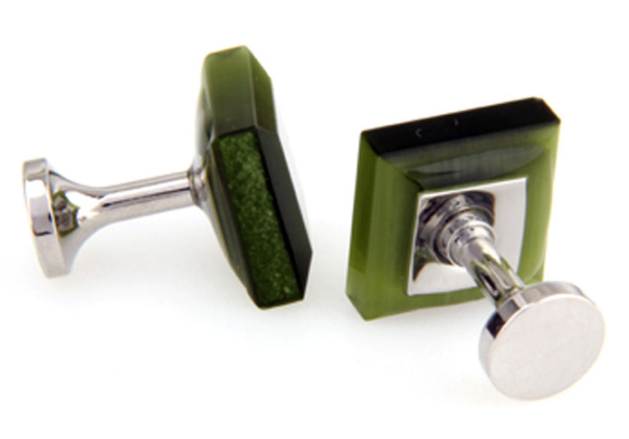 Green Intimate Cufflinks Gem Cufflinks Wholesale & Customized CL655109