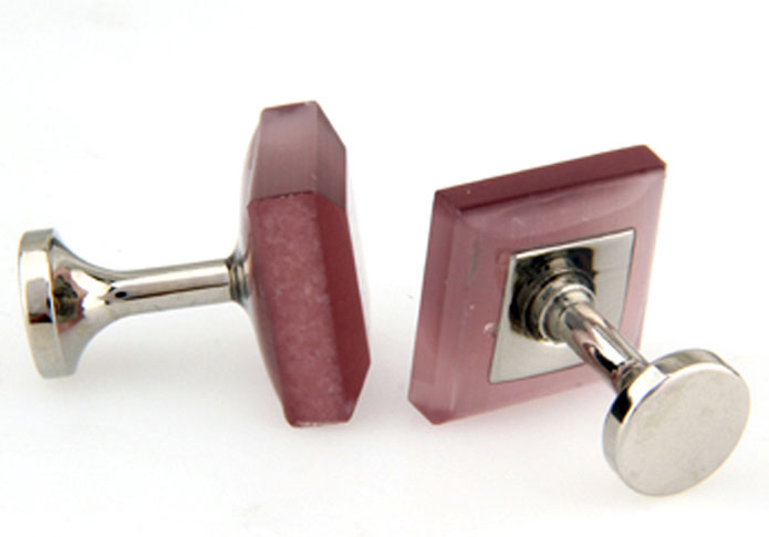 Pink Charm Cufflinks Gem Cufflinks Wholesale & Customized CL655116