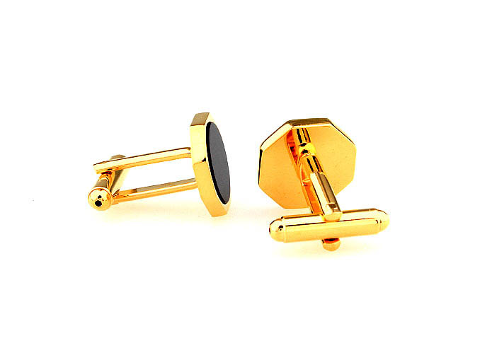  Gold Luxury Cufflinks Onyx Cufflinks Wholesale & Customized  CL663809