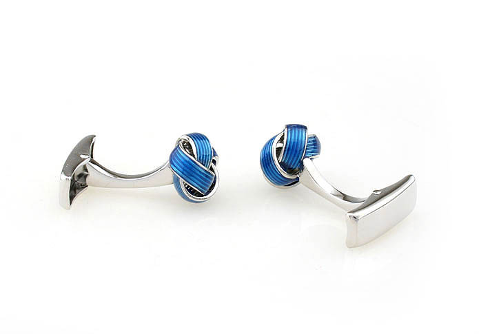  Blue Elegant Cufflinks Paint Cufflinks Knot Wholesale & Customized  CL640938