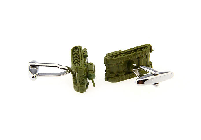 Tank Cufflinks  Green Intimate Cufflinks Paint Cufflinks Military Wholesale & Customized  CL640964