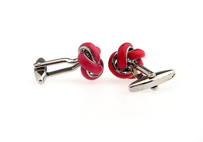  Red Festive Cufflinks Paint Cufflinks Knot Wholesale & Customized  CL651351