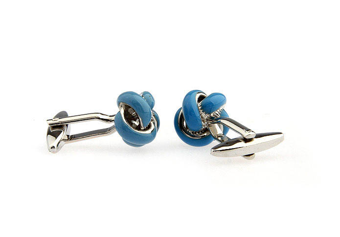  Blue Elegant Cufflinks Paint Cufflinks Knot Wholesale & Customized  CL651359