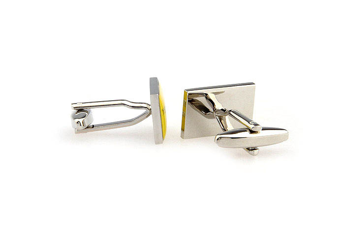 Yellow card game Cufflinks  Yellow Lively Cufflinks Paint Cufflinks Tools Wholesale & Customized  CL651468