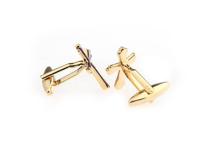 Cross Cufflinks  Gold Luxury Cufflinks Paint Cufflinks Religious and Zen Wholesale & Customized  CL651692