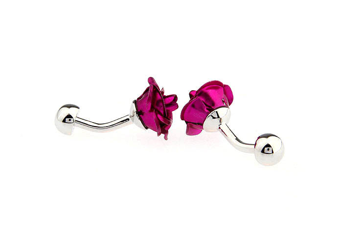 Valentine's Day Purple Rose Cufflinks  Purple Romantic Cufflinks Paint Cufflinks Funny Wholesale & Customized  CL651760
