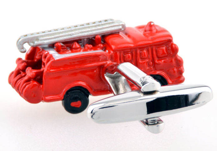 Fire Cufflinks  Red Festive Cufflinks Paint Cufflinks Transportation Wholesale & Customized  CL654052