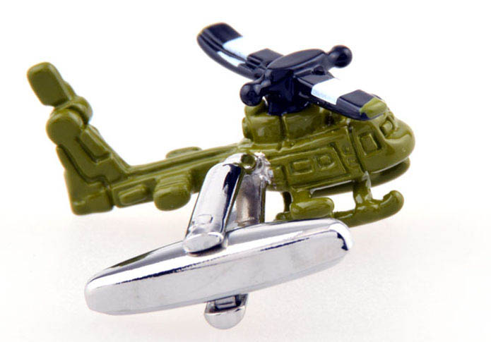 Helicopters Cufflinks  Multi Color Fashion Cufflinks Paint Cufflinks Military Wholesale & Customized  CL654060