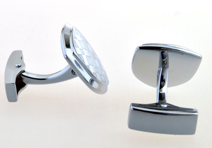 Shield Cufflinks White Purity Cufflinks Paint Cufflinks Funny Wholesale & Customized CL654926