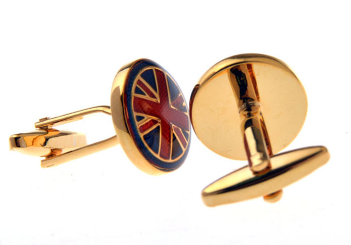 British Flag Cufflinks  Gold Luxury Cufflinks Paint Cufflinks Flag Wholesale & Customized  CL655682
