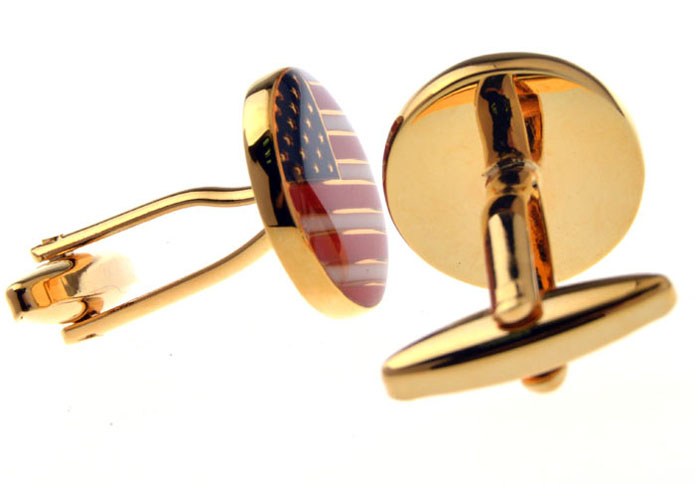 American Flag Cufflinks  Gold Luxury Cufflinks Paint Cufflinks Flag Wholesale & Customized  CL655684