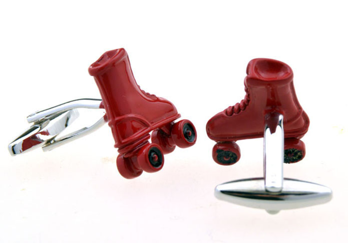 Skates Cufflinks  Red Festive Cufflinks Paint Cufflinks Hipster Wear Wholesale & Customized  CL656136