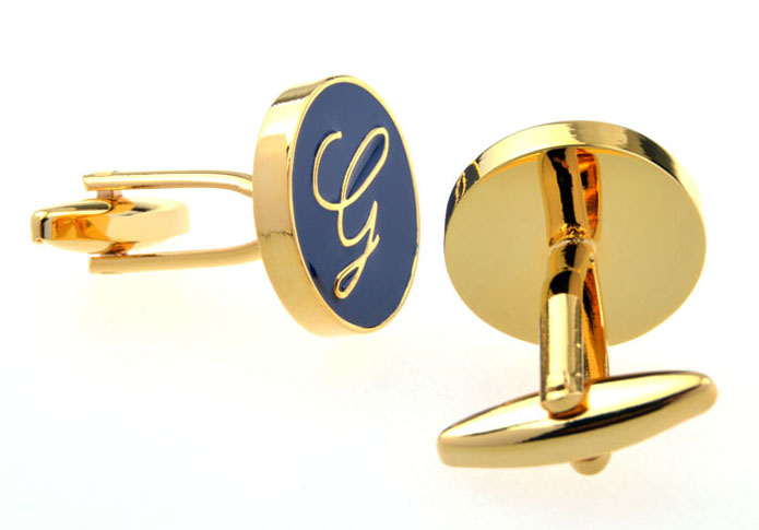 26 Letters G Cufflinks  Gold Luxury Cufflinks Paint Cufflinks Symbol Wholesale & Customized  CL656181