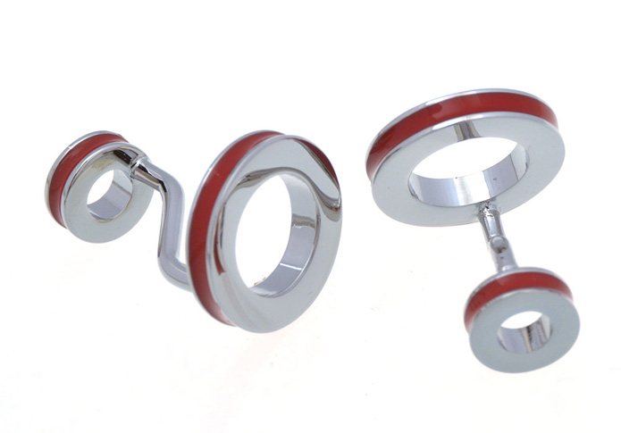  Red Festive Cufflinks Paint Cufflinks Wholesale & Customized  CL657162