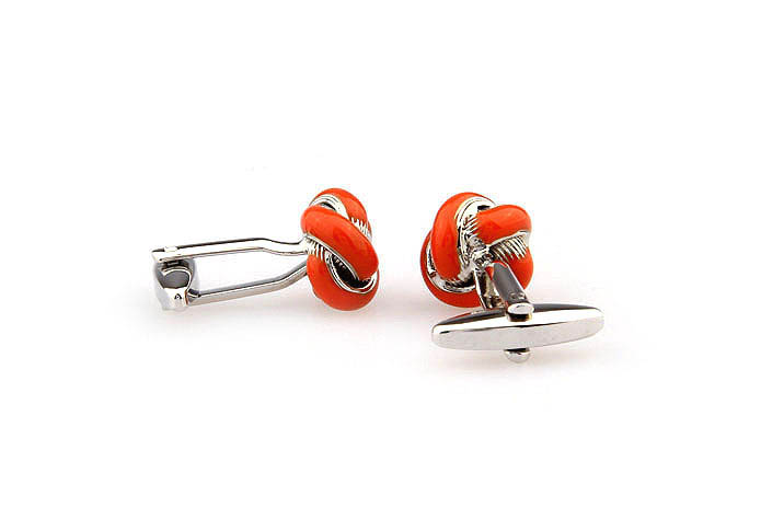  Orange Cheerful Cufflinks Paint Cufflinks Knot Wholesale & Customized  CL663037