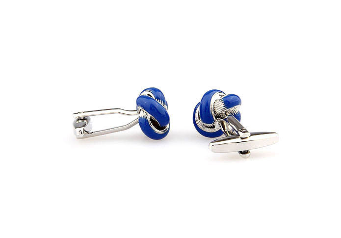  Blue Elegant Cufflinks Paint Cufflinks Knot Wholesale & Customized  CL663039