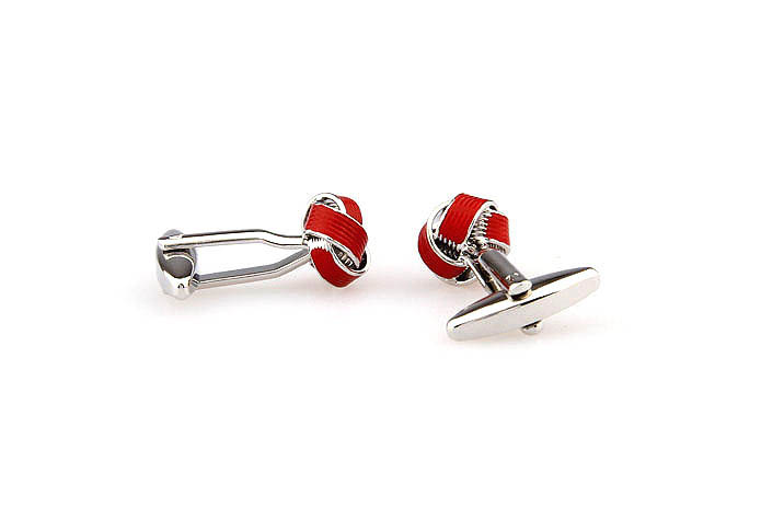  Red Festive Cufflinks Paint Cufflinks Knot Wholesale & Customized  CL663040