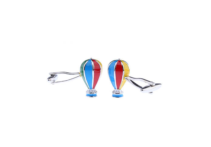 Hot Air Balloon Cufflinks  Multi Color Fashion Cufflinks Paint Cufflinks Transportation Wholesale & Customized  CL671676