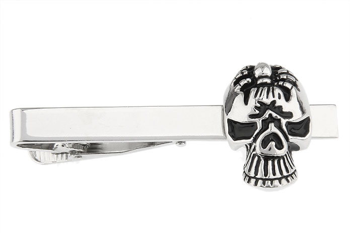  Black Classic Tie Clips Paint Tie Clips Skull Wholesale & Customized  CL870758