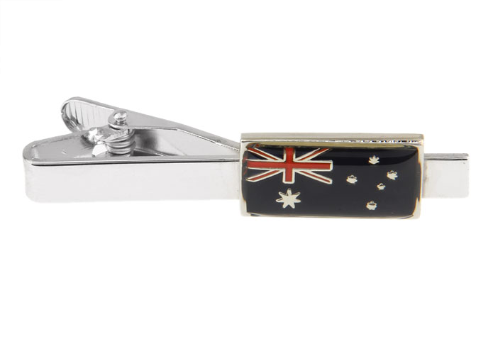 Australian Flag Tie Clips  Multi Color Fashion Tie Clips Paint Tie Clips Flag Wholesale & Customized  CL870784