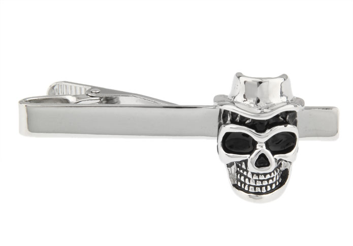  Black Classic Tie Clips Paint Tie Clips Skull Wholesale & Customized  CL870794