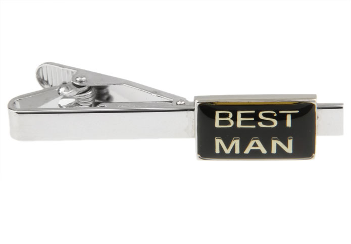 BEST MAN Tie Clips  Black Classic Tie Clips Paint Tie Clips Wedding Wholesale & Customized  CL870808
