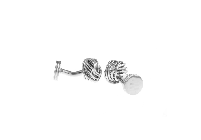  Silver Texture Cufflinks Metal Cufflinks Knot Wholesale & Customized  CL610826