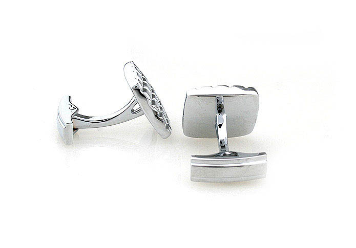  Silver Texture Cufflinks Metal Cufflinks Wholesale & Customized  CL641163