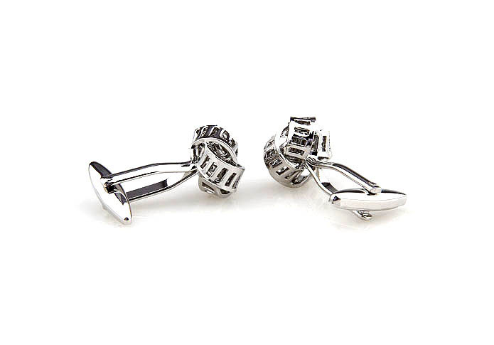  Silver Texture Cufflinks Metal Cufflinks Knot Wholesale & Customized  CL641182