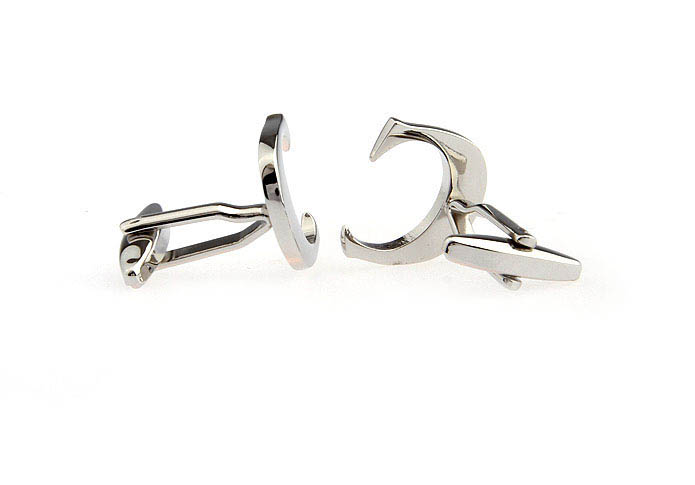 C Letters Cufflinks  Silver Texture Cufflinks Metal Cufflinks Symbol Wholesale & Customized  CL652518