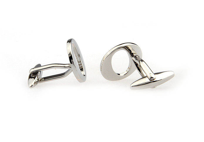 O Letters Cufflinks  Silver Texture Cufflinks Metal Cufflinks Symbol Wholesale & Customized  CL652528