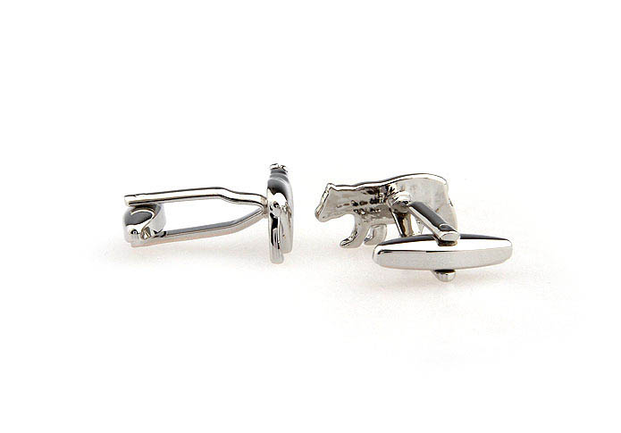 Polar Bear Cufflinks  Silver Texture Cufflinks Metal Cufflinks Animal Wholesale & Customized  CL652698