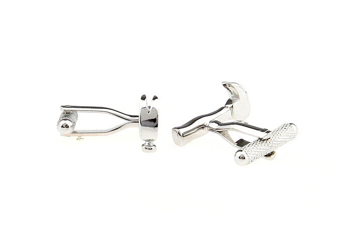 Hammer Cufflinks  Silver Texture Cufflinks Metal Cufflinks Wholesale & Customized  CL652794