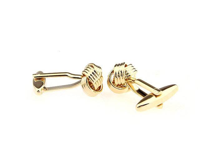  Gold Luxury Cufflinks Metal Cufflinks Knot Wholesale & Customized  CL652796