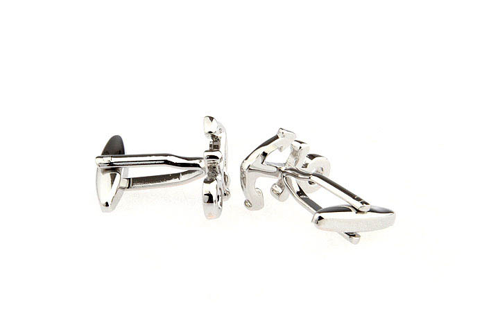 Anchors Cufflinks  Silver Texture Cufflinks Metal Cufflinks Tools Wholesale & Customized  CL652814