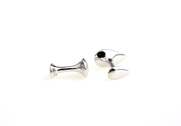 Teardrop shaped Cufflinks  Silver Texture Cufflinks Metal Cufflinks Funny Wholesale & Customized  CL652818