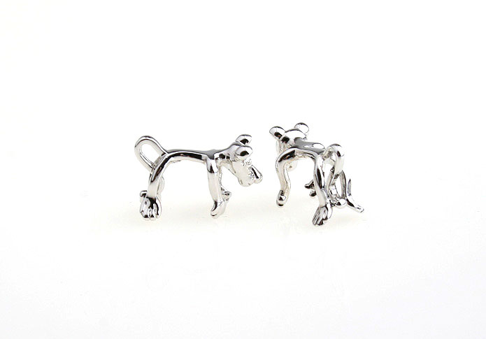 Dog Cufflinks  Silver Texture Cufflinks Metal Cufflinks Animal Wholesale & Customized  CL652858