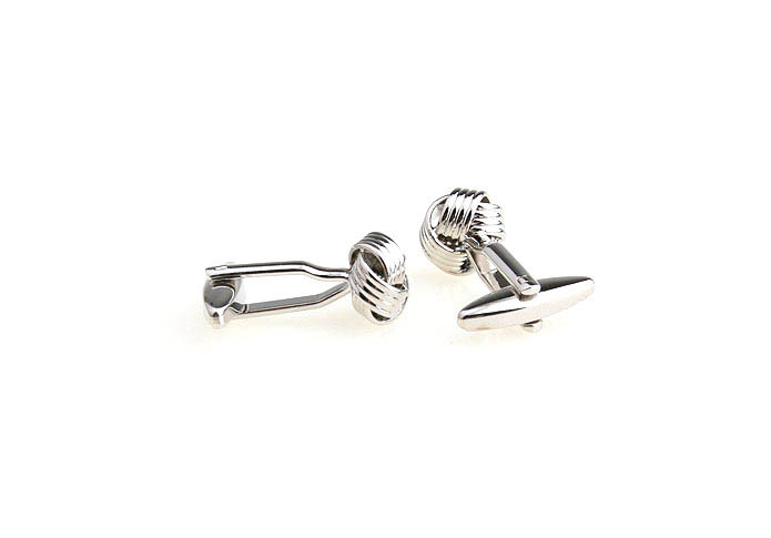  Silver Texture Cufflinks Metal Cufflinks Knot Wholesale & Customized  CL652921
