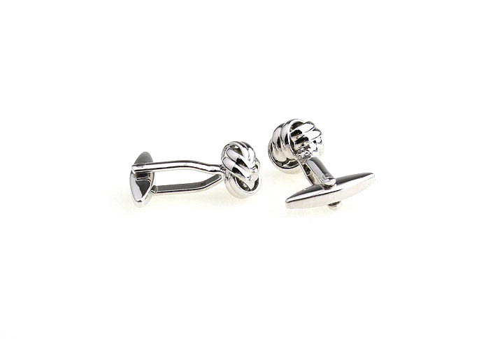  Silver Texture Cufflinks Metal Cufflinks Knot Wholesale & Customized  CL652926