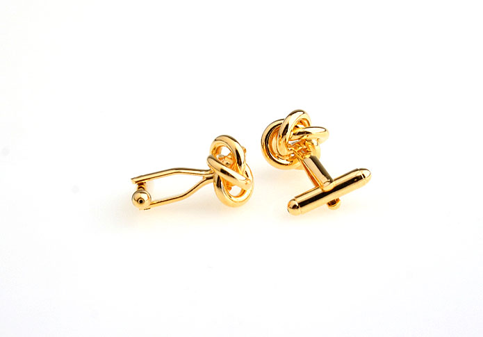  Gold Luxury Cufflinks Metal Cufflinks Knot Wholesale & Customized  CL652931
