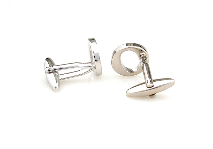 26 Letters O Cufflinks  Silver Texture Cufflinks Metal Cufflinks Symbol Wholesale & Customized  CL653002