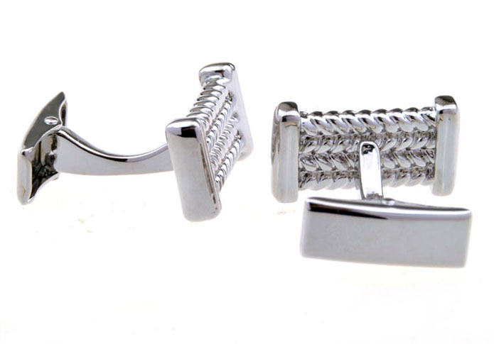  Silver Texture Cufflinks Metal Cufflinks Funny Wholesale & Customized  CL653828
