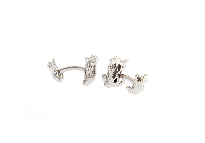 Frog Cufflinks  Silver Texture Cufflinks Metal Cufflinks Animal Wholesale & Customized  CL653931