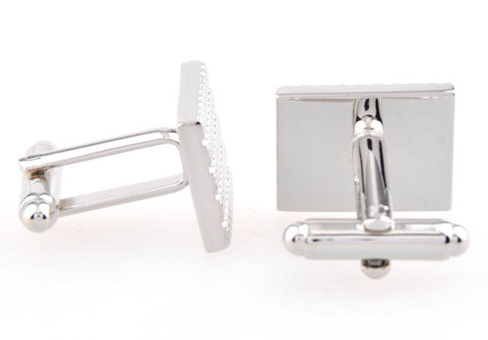  Silver Texture Cufflinks Metal Cufflinks Wholesale & Customized  CL654004