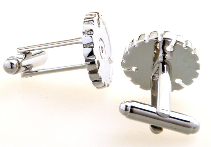 Gear Cufflinks Silver Texture Cufflinks Metal Cufflinks Tools Wholesale & Customized CL655100
