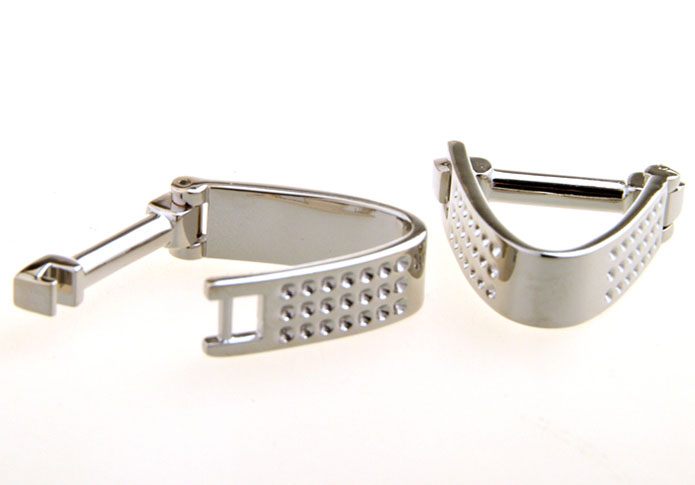 Silver Texture Cufflinks Metal Cufflinks Funny Wholesale & Customized CL655104