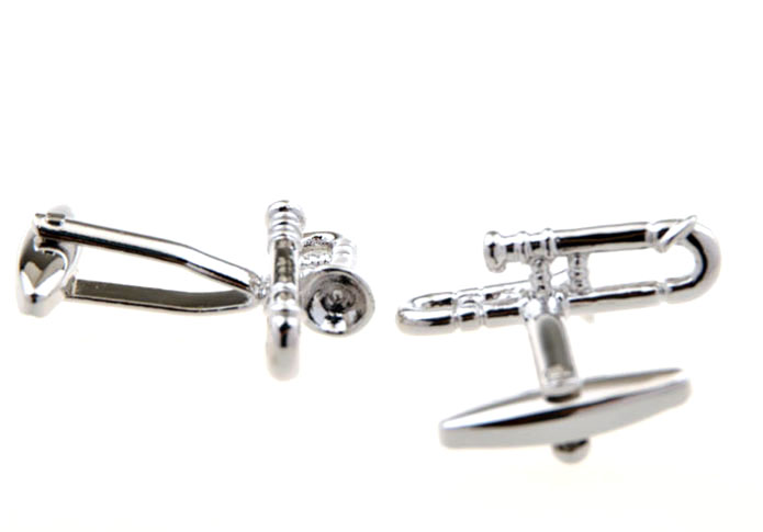 Small Cufflinks Silver Texture Cufflinks Metal Cufflinks Music Wholesale & Customized CL655400