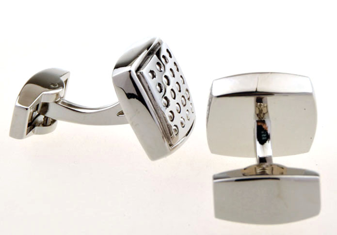 Silver Texture Cufflinks Metal Cufflinks Wholesale & Customized CL655404