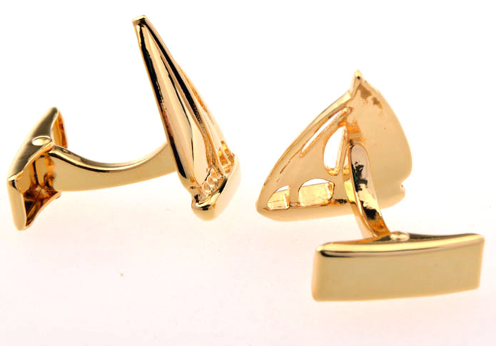 Sailboat Cufflinks Gold Luxury Cufflinks Metal Cufflinks Transportation Wholesale & Customized CL655405