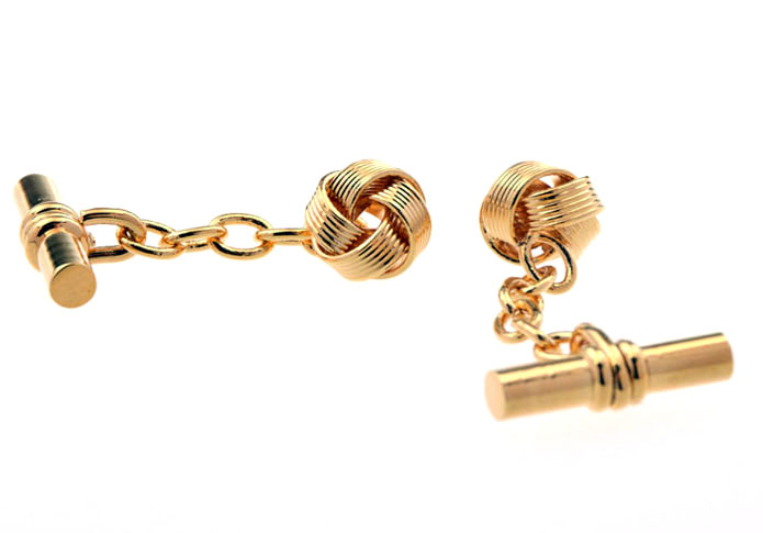 Gold Luxury Cufflinks Metal Cufflinks Knot Wholesale & Customized CL655418